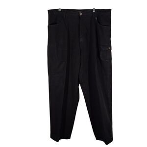 Cross Colours vintage pants mens 42 42x30 black baggy Y2K 90s cargo jeans USA